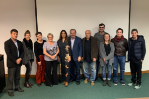Robert Barbera (center) with recipients of the inaugural Mentoris Project scholarships.