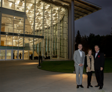 From right to left, Robert Barbera, Josephine (Jo) Barbera and Thor Steingraber, executive director of The Soraya.
