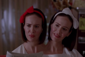 Sarah Paulson as Dot and Bette Tattler on "American Horror Story: Freak Show"