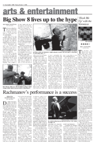The Arts and Entertainment page of the Daily Sundial after the 2008 Big Show featuring Ludacris.