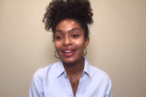 A screenshot of Yara Shahidi during the AS Big Lecture on Oct. 15.