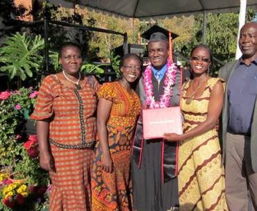Hudson Asiema's family visiting from Kenya to celebrate his graduation from CSUN's College of Engineering and Computer Science in 2010.
