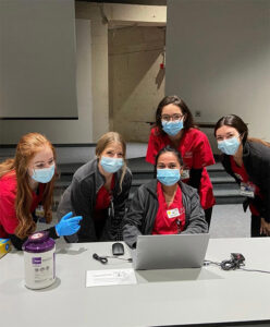 CSUN nursing students volunteer for a shift to deliver vaccines to health care workers.