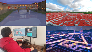 Salas works on building the city scapes for the animated Florence.