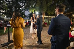 Shannon Tinker accepts certificate from Congressman Tony Cardenas.