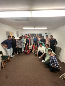 Students pose for a group photo