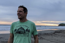 Jeffrey Landi at the beach.