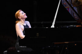 Kariné Poghosyan plays a piano at The Soraya.