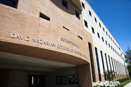 Exterior shot of Bookstein Hall at CSUN.