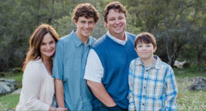 Family portrait of Jackie, Peyton, Matt and Zachary Winn.