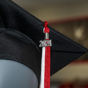 Graduation cap with a "2024" tassel.