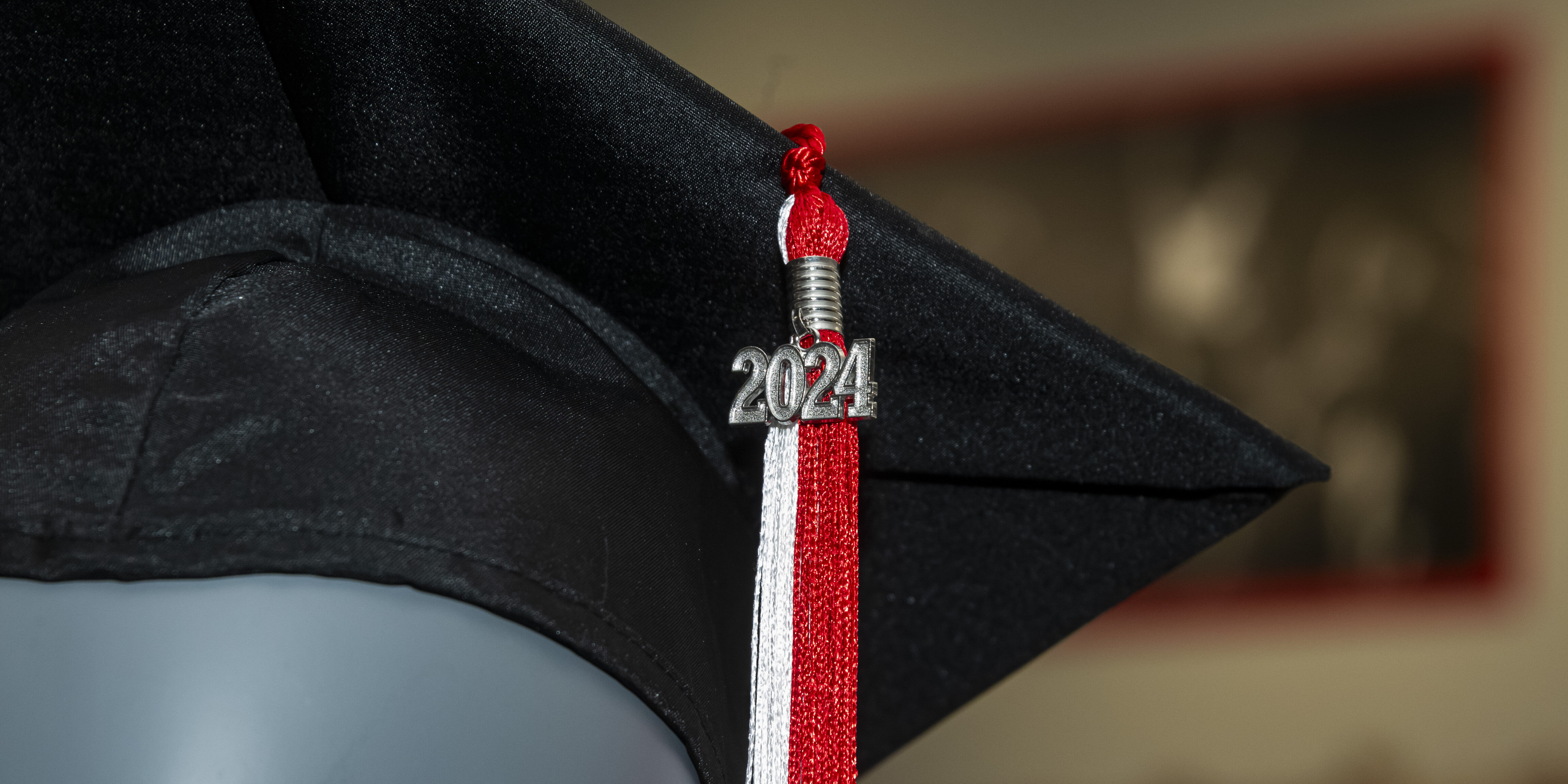 Graduation cap with a "2024" tassel.