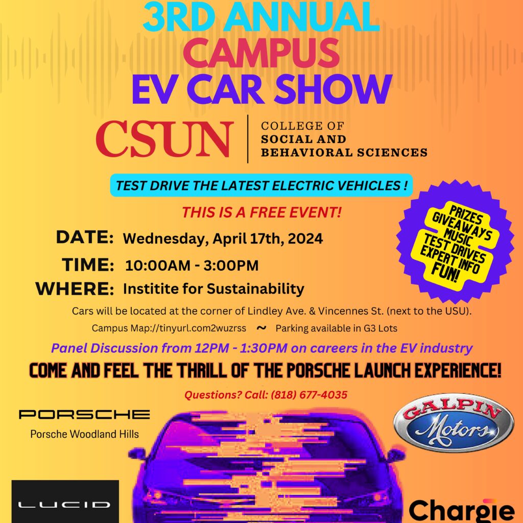 CSUN to Host Third Annual Electric Car Show CSUN Newsroom