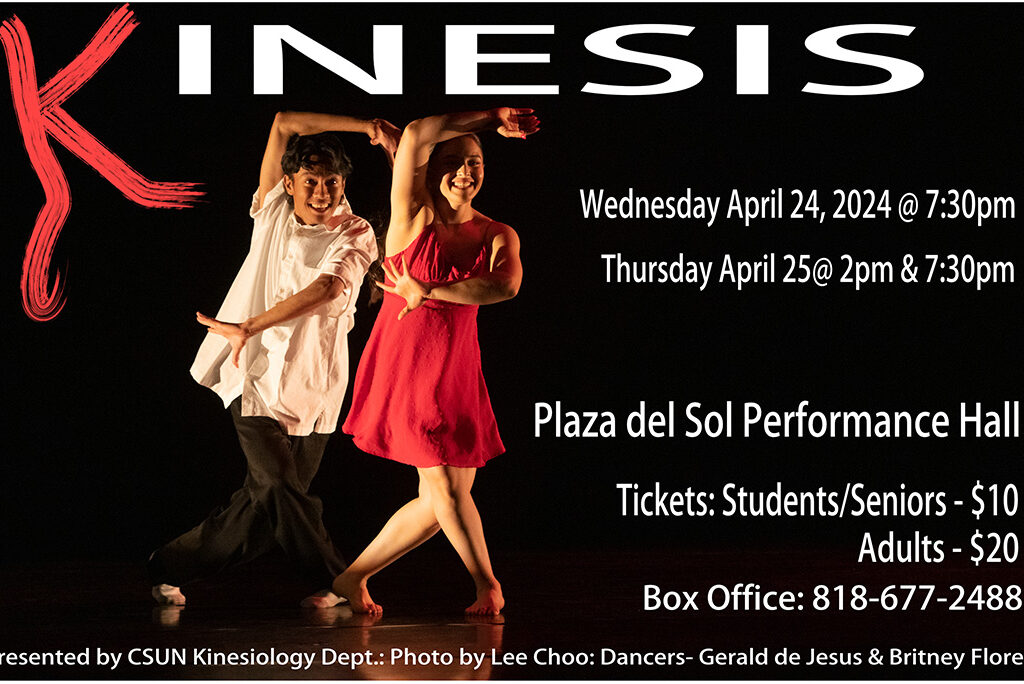 Poster for Kinesis with image of two dancers