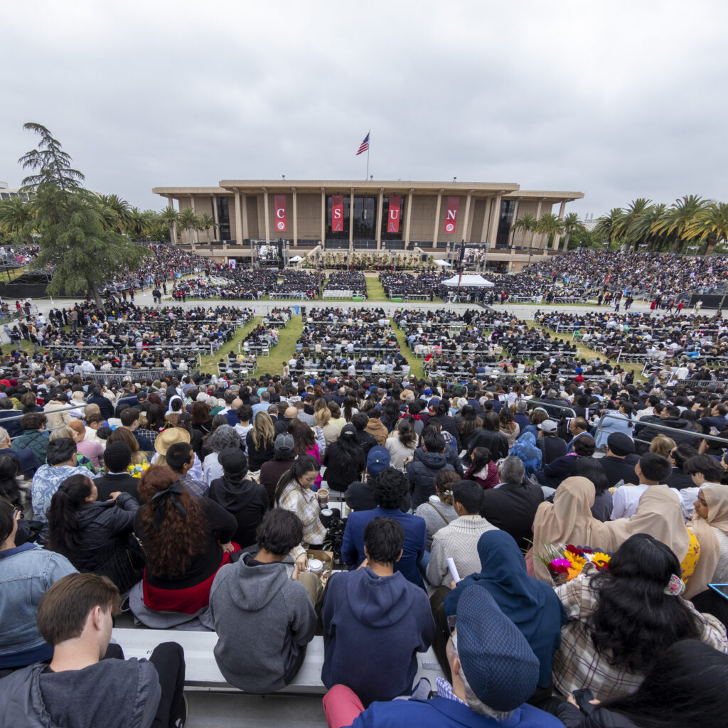 View of the crowd assembled for 2024 commencement
