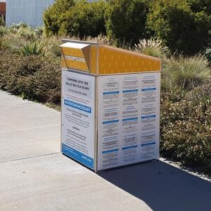 Picture of the ballot box located at CSUN campus.