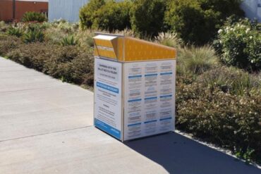Picture of the ballot box located at CSUN campus.