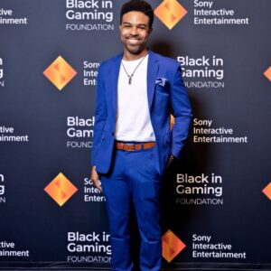 CSUN alumnus Chase Bethea at the 2024 Black in Gaming Awards event.