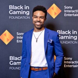 CSUN alumnus Chase Bethea at the 2024 Black in Gaming Awards event.