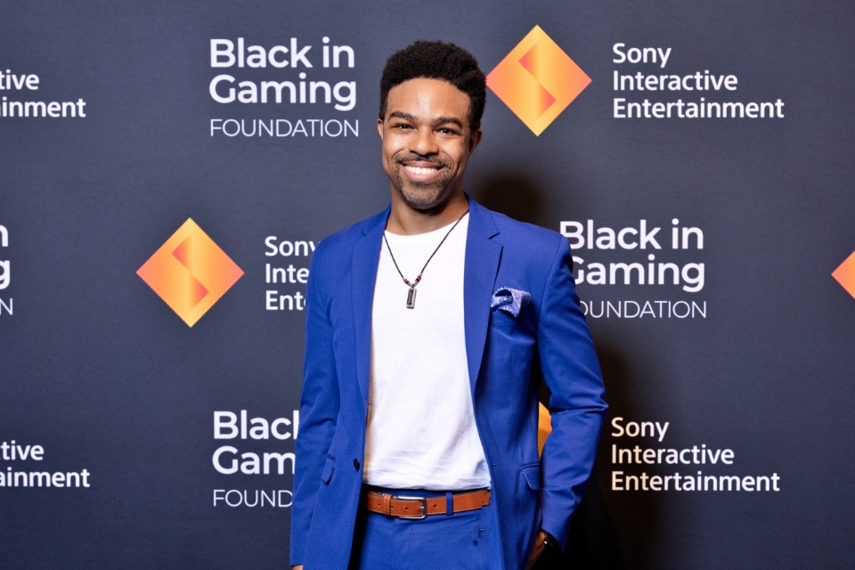 CSUN Alumni, Chase Bethea, at the Black in Gaming carpet