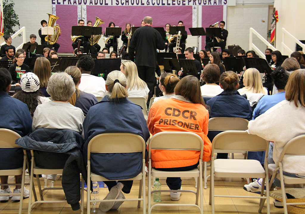 CSUN Wind Ensemble performing for prisoners.