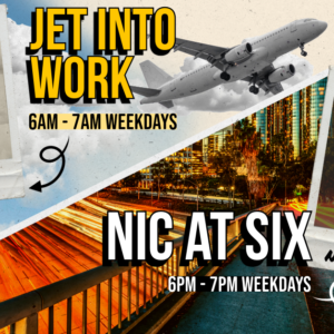 Flyer for Jet into Work and Nic at Six for The SoCal Sound
