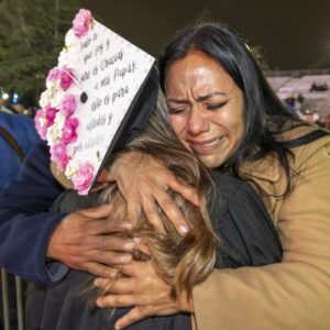 Graduates and loved ones celebrate with joy, pride and emotion during CSUN’s 2025 commencement ceremonies.