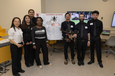 The engineering team with their drone.