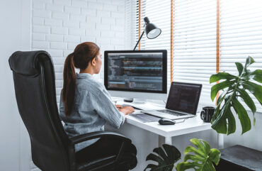 person working from home