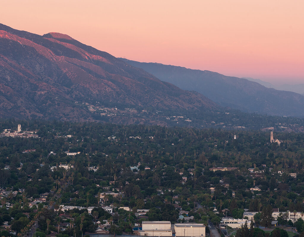 This image from August 18, 2019 shows a view of the City of Altadena and the San Gabriel Mountains looking northeast.