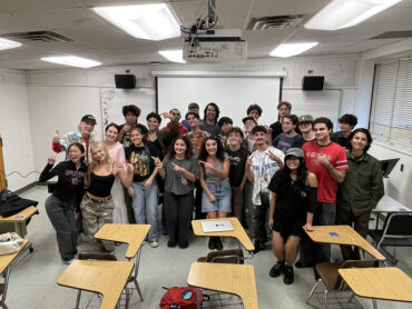 Group photos of CSUN music industry studies students