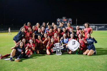 CSUN Women's Soccer team celebrates 2025 Big West regular season title