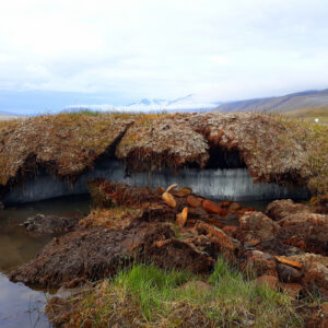 Permafrost under the layer of soil