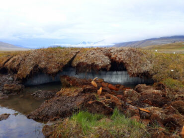 Permafrost under the layer of soil