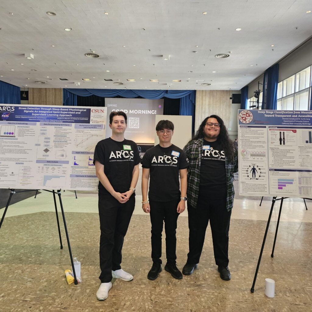 CSUN students presenting their sleep quality analysis research.