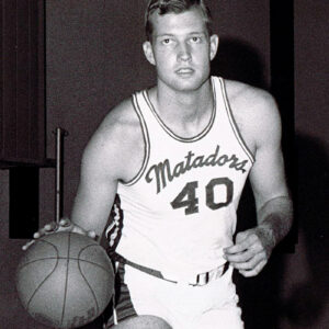 Vintage photo of CSUN Basketball great Mark Cooley.