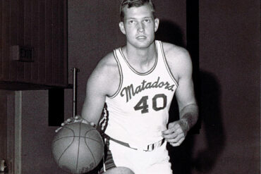 Vintage photo of CSUN Basketball great Mark Cooley.