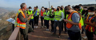 David Thompson briefing CSUN and UCLA students in November 2021. Photo courtesy of David Perez.