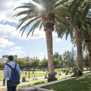 CSUN social work professor Alejandra Acuña has published a new study that finds PTSD screening and brief intervention can improve the emotional well-being and academic success of underrepresented students. Photo by Lee Choo.