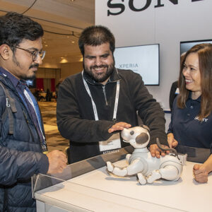 The public is invited to join some of the world’s leading accessibility and assistive technology industry leaders next month at the 39th Annual CSUN Assistive Technology Conference, scheduled to take place from March 18 to 22 at the Anaheim Marriott. Above, Sony’s dog, Aibo, the “social robot” put in an appearance at the Sony booth at the exhibit hall at last year’s conference. Photo by Lee Choo.