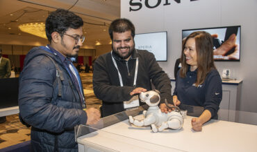 The public is invited to join some of the world’s leading accessibility and assistive technology industry leaders next month at the 39th Annual CSUN Assistive Technology Conference, scheduled to take place from March 18 to 22 at the Anaheim Marriott. Above, Sony’s dog, Aibo, the “social robot” put in an appearance at the Sony booth at the exhibit hall at last year’s conference. Photo by Lee Choo.