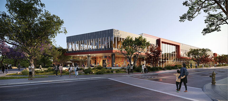 First-of-its-kind Global Hispanic Serving Institution (HSI) Equity Innovation Hub announced today 17 finalists for California State University HSI Community Grants. Above is a proposed rendering of the Hub.