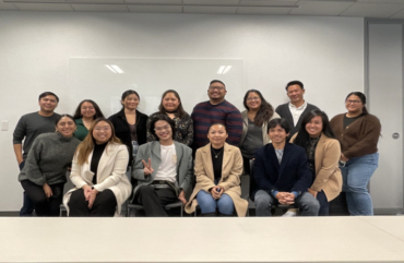 The study’s researchers and community-based partners (Front row from left to right: Melina Rodriguez, Samantha Peralta, Kaiser Sina, Pearun Tieng, Bonim Ouk, Melanie Sabado-Liwag Back row from left to right: Dave Atienza, Brenda Romero, Linda Sibkhe, Patty Kwan, Jeffery Lim, Cynthia Robles, Tanat Matakaveepat, Jamie Prudencio). Photo provided by Patty Kwan.