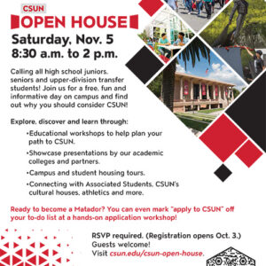CSUN Open House to Share Matador Pride With Prospective Students