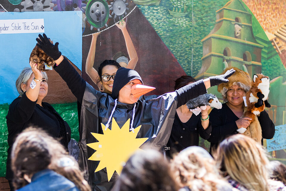 Members of the San Fernando Valley-based Padres Pioneros at their annual Family Literacy Festival in 2019. CSUN faculty and students have worked closely with Padres Pioneros on environmental education and justice issues. Those efforts are featured in national touring exhibition, “Climates of Inequality,” on display, first, at the Japanese American National Museum and then at the Riverside Art Museum. Photo courtesy of Alonso Garcia.