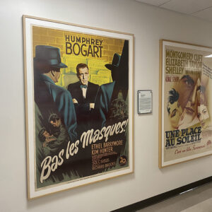 Movie posters hanging in the Hollywood Foreign Press Association Wing of Manzanita Hall. Photo by Kaley B. Block