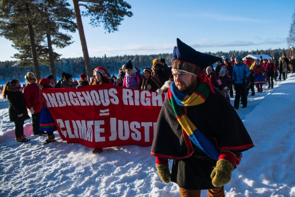 History professor Natale Zappia, director of CSUN’s Institute for Sustainability, is part of an international effort studying Indigenous experiences to find clues for surviving climate change. Image of Sámi protestors above is courtesy of Natale Zappia.