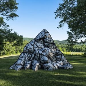 Beatriz Cortez’s “Ilopango, the Volcano that Left,” installed at Storm King Art Center, Mountainville, NY. Courtesy of the artist and Commonwealth and Council. Photo by Jeffrey Jenkins