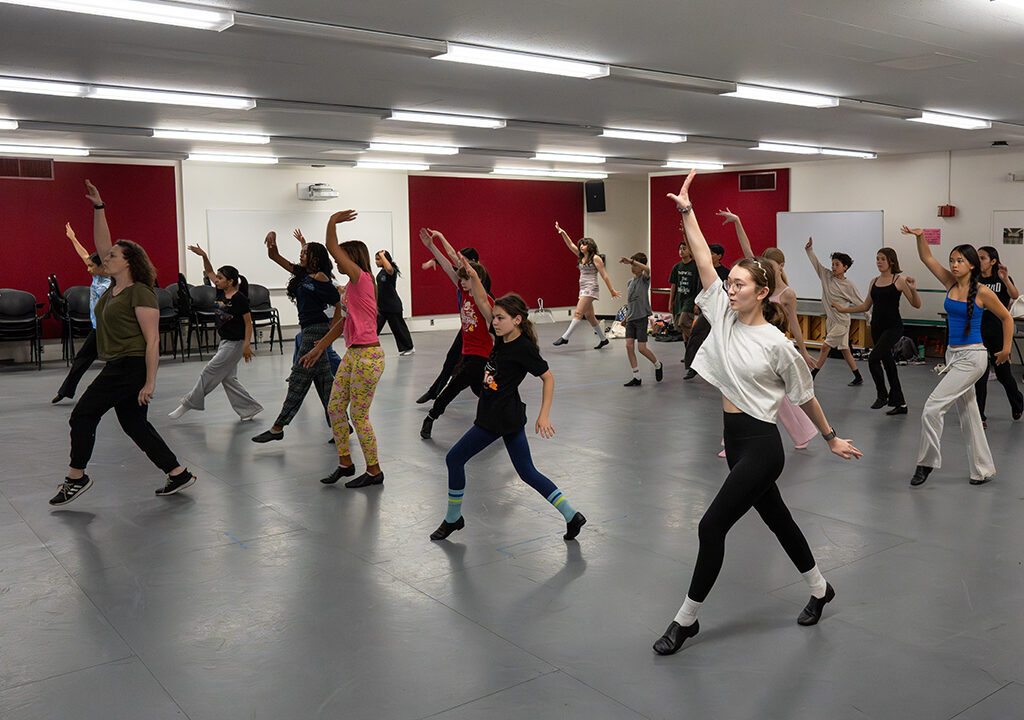 Dance class at Teenage Drama Workshop 2026 at  on California State University, Northridge  in Los Angeles, California, Friday, June 12, 2026. (Bryan Rodgers / CSUN)