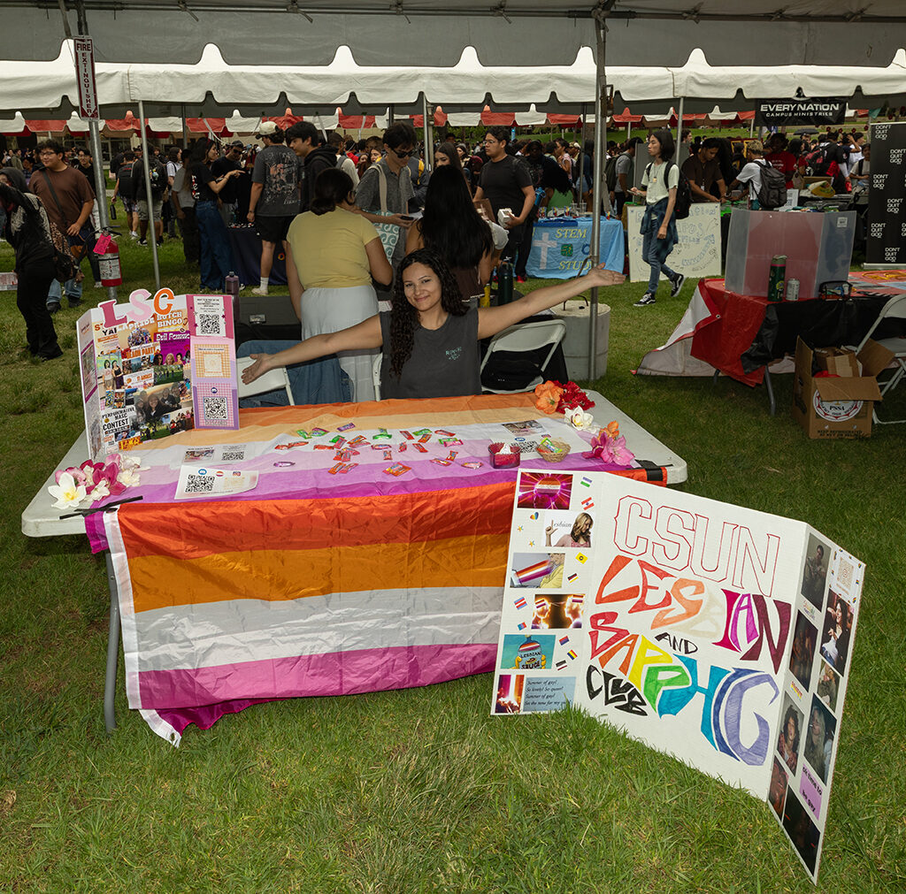A member of Lesbians & Sapphics of CSUN seen at Meet the Clubs on September 8th, 2026 (Bryan Rodgers / CSUN) 